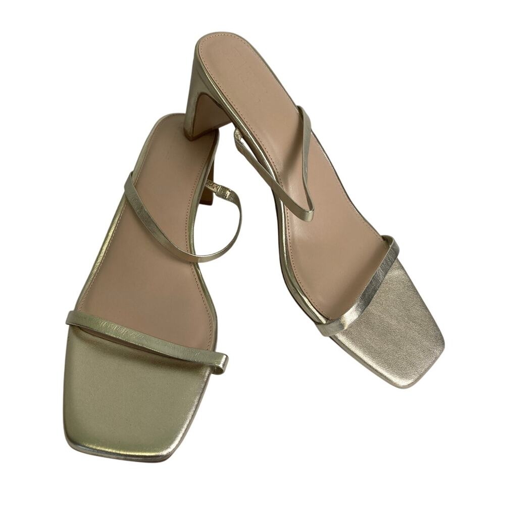 Faryl by farylrobin Women's Analisa Gold Leather Sandals Size 13